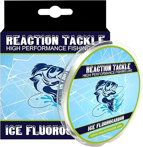 Miniatura 7 de Línea de pesca de fluorocarbono para hielo de Reaction Tackle - Alta resistencia, resistente a la abrasión, hundimiento rápido, prácticamente