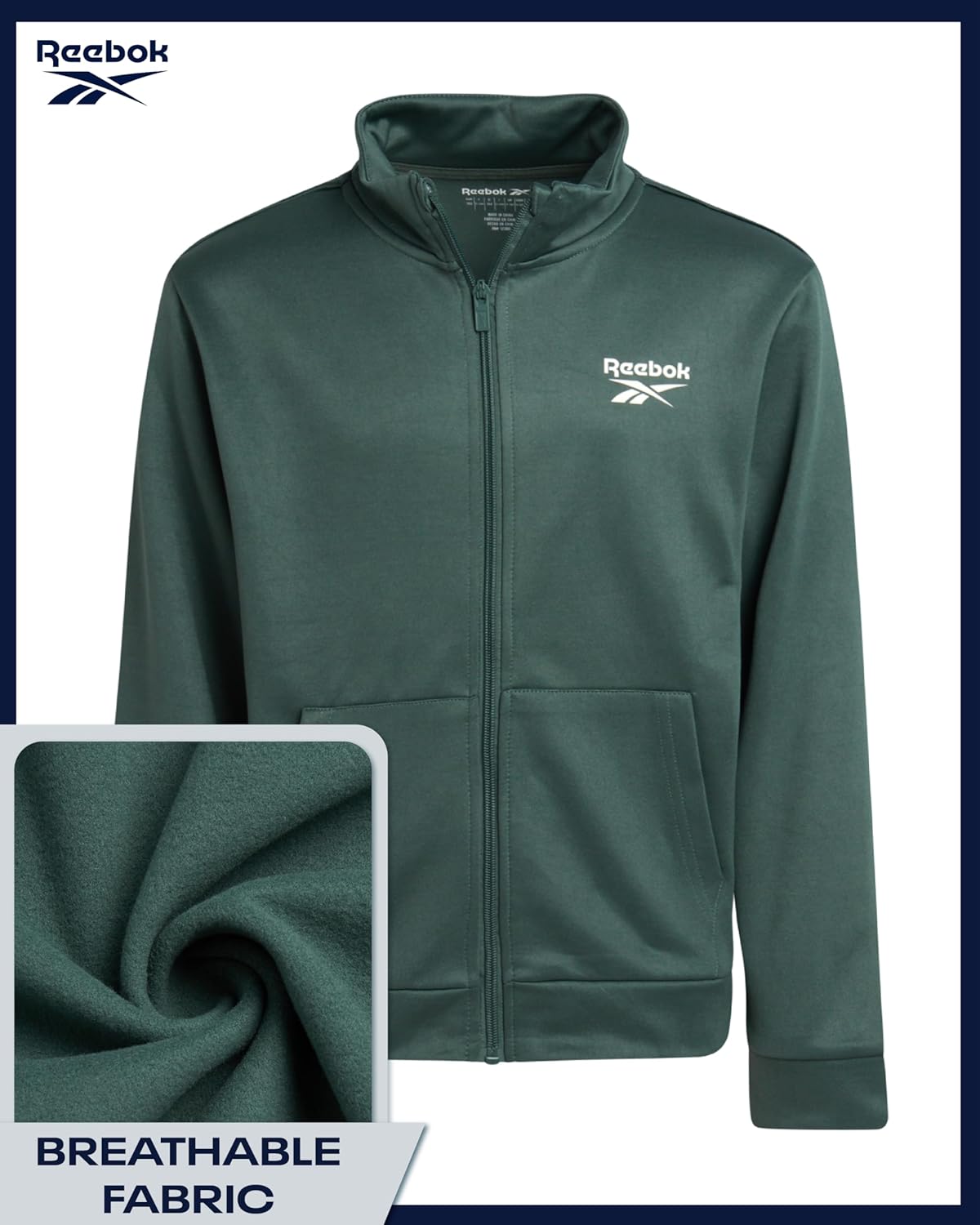 Reebok Boys Joggers Set - 3 Piece Boys Tracksuit Set with Tricot Zip Up Jacket Athletic Cotton T-Shirt and Jogger Sweatpants - Image 4