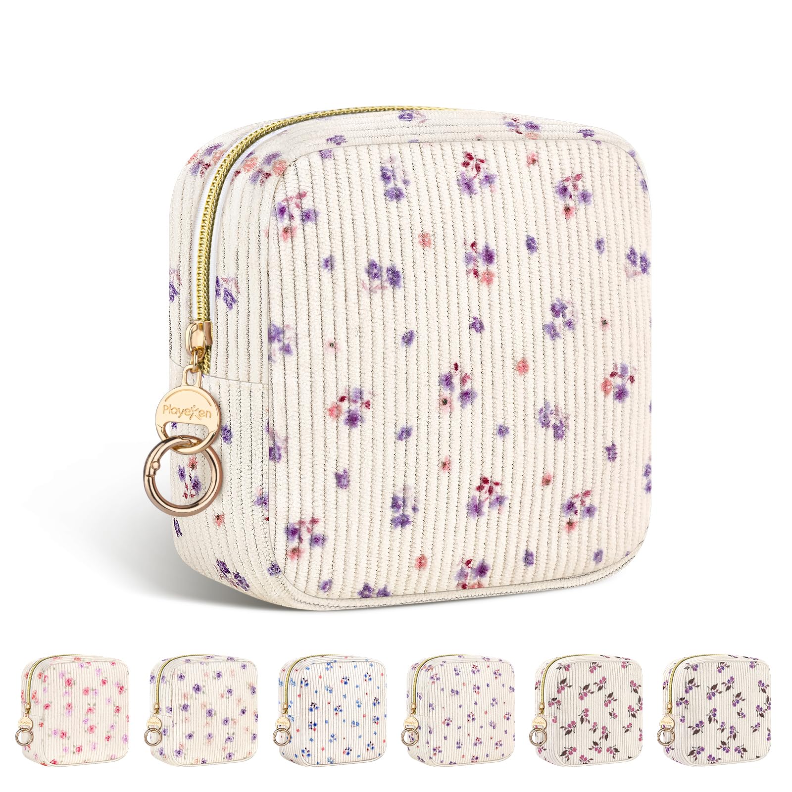 12,5*5*12,5cm Neceser Niña Pequeño para Compresas Organizador Bolso de Almacenamiento Compresas Algodon Salvaslip Bolsa Menstrual de Servilletas Sanitarias Regalo Adolescentes Niñas(flor-amarillo) — view 13