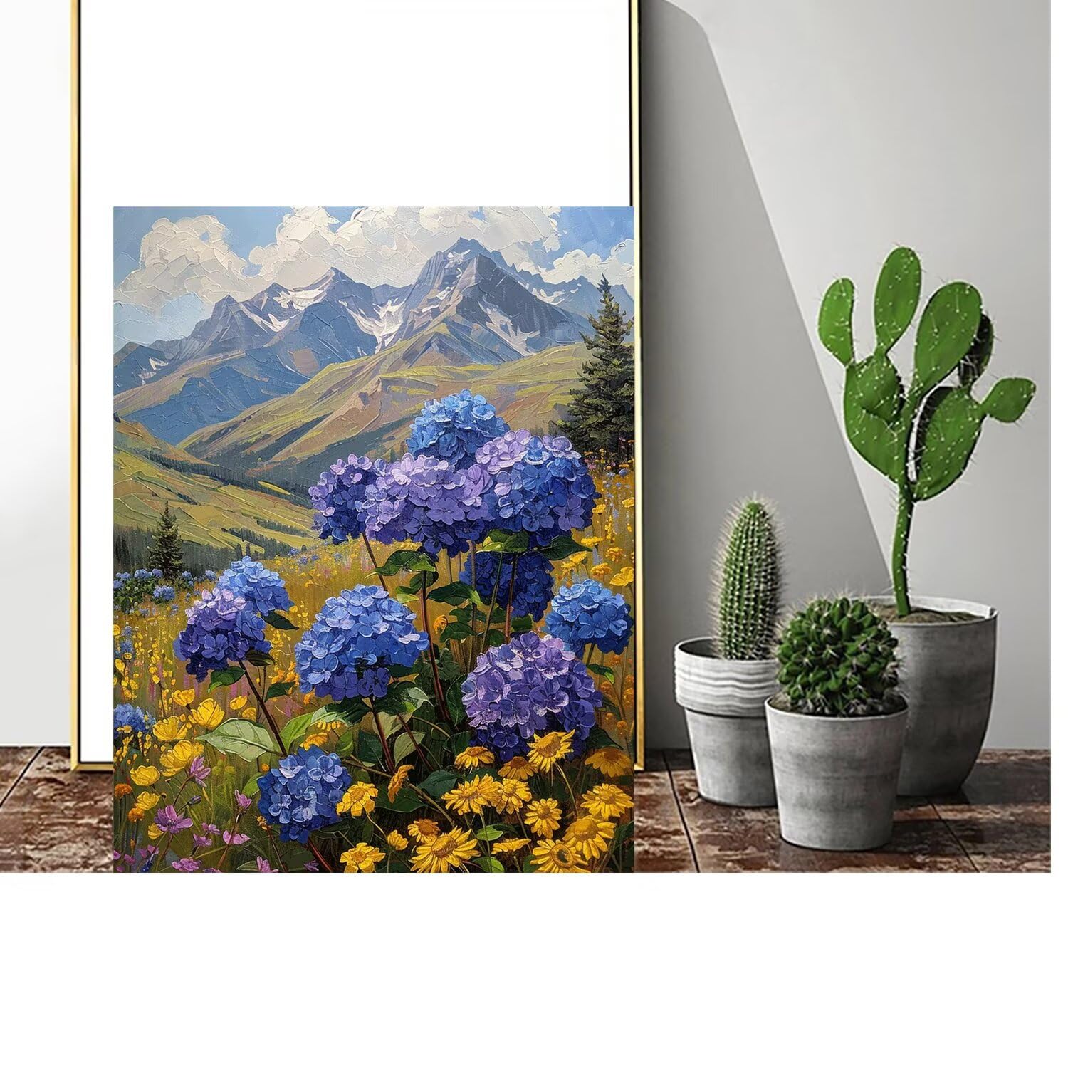 Pintar por Numeros Adultos pintar por numeros niños manualidades niños 10 años, DIY Pintar por Números de Pincel y Pintura acrílica Decoraciones para el Hogar Manualidades, sin Marco 60x80cm C-80
