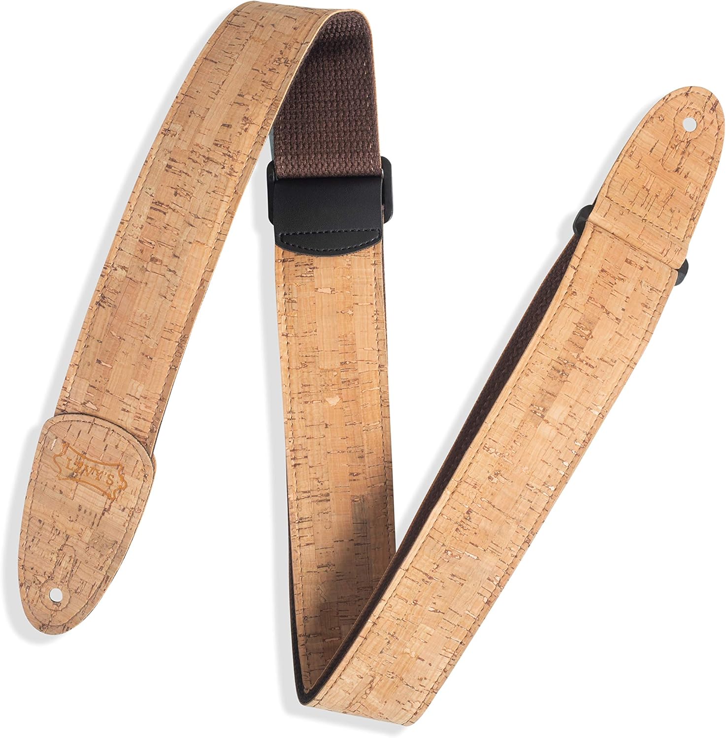 Levy's Leathers 2" Wide Vegan Friendly Natural Cork Guitar Strap; Nantucket Pattern (MX8-003)