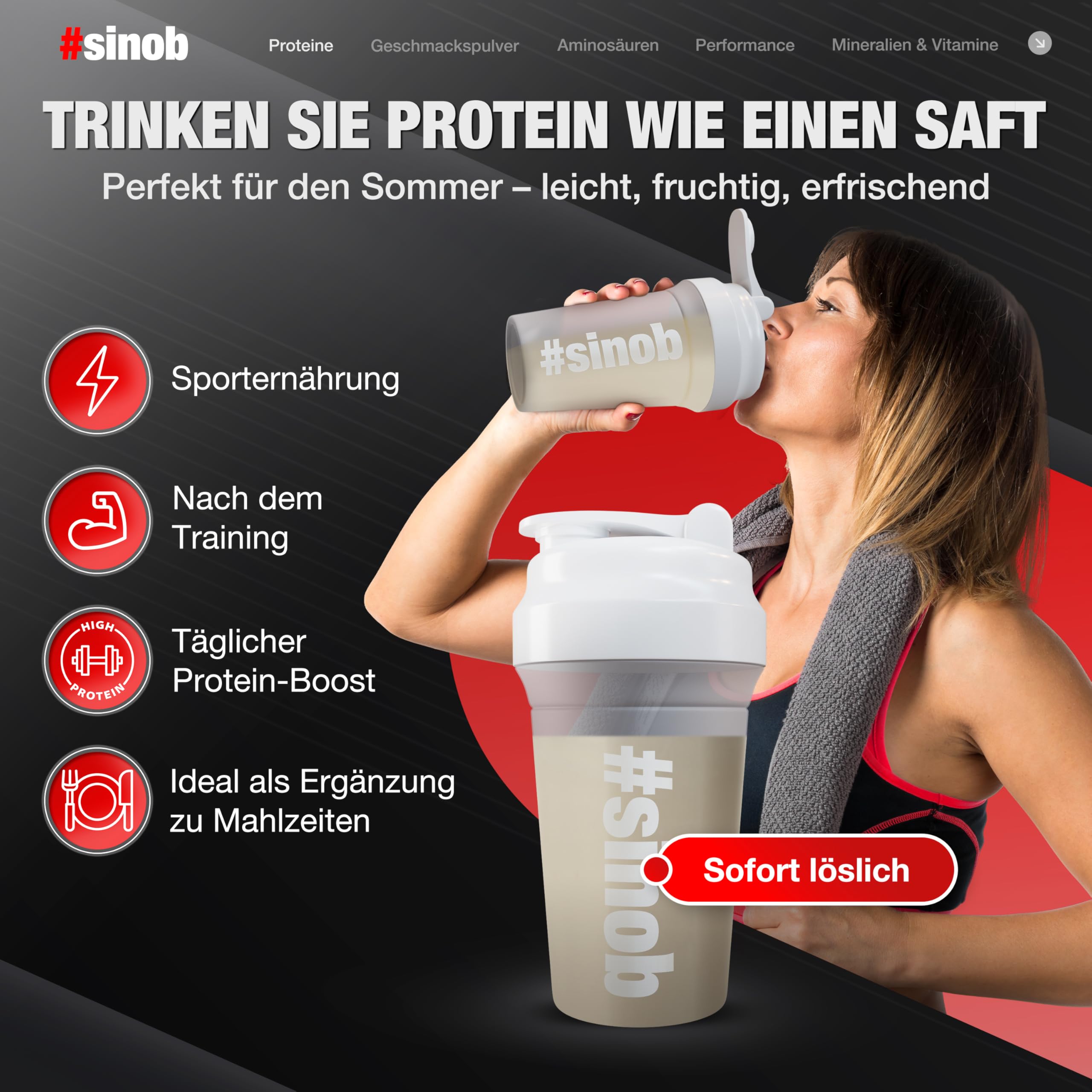 #sinob Honest Whey Vanilla Icecream 820 g | Grass Fed Whey Protein Pulver | Aus irischer Weidemilch | Mit Sonnenblumenlecithin statt Sojalecithin