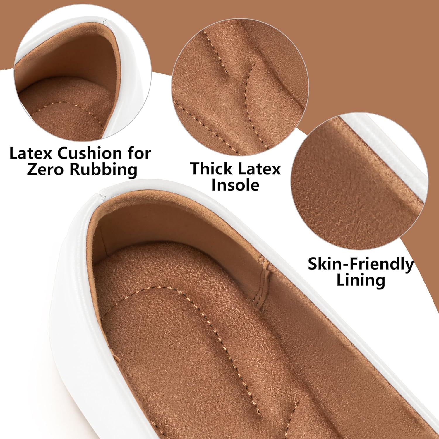 Aomigoct Flats for Women Ballets Shoes: Dress Slip Comfortable Work Flats for 2026 - Casual Ladies Wedding Walking Flat - Image 6