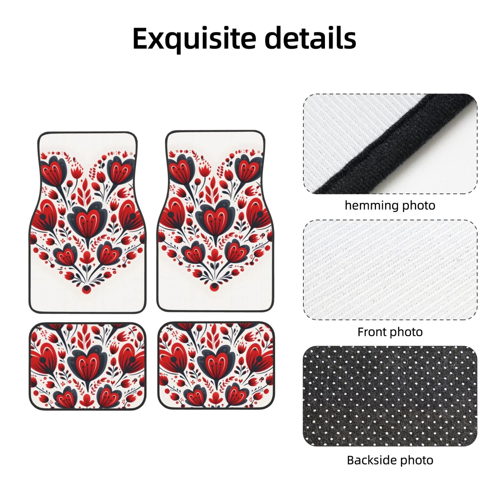 Set di 4 tappetini per auto, anteriori, posteriori, di alta