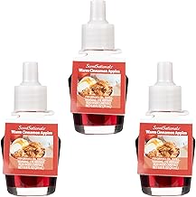 Scentsationals Fragrance Oil Plug In Air Freshener Refills 3-Pack - Warm Cinnamon Apple - Compatible with ScentSationals & Fusion Diffusers, Long-Lasting Home Fragrance, 0.8 fl oz Each