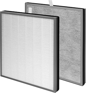 2 Value Packs HE402 Replacement Air Filter for Shark HE400 HE401 HE402 HE405 4 Fans Purifier, 3 Stages Filtration with H13 True HEPA, Activated Carbon Filters And Fine Pre-fillter, Part # HE4FKPET