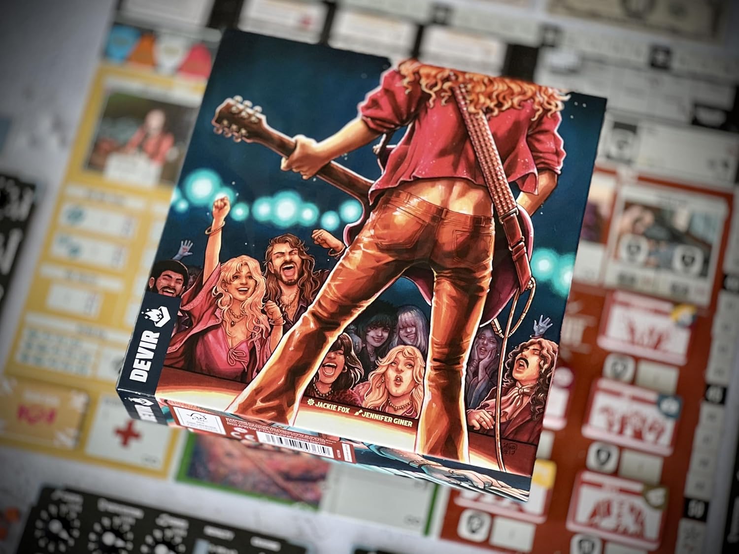 Devir - Rock Hard: 1977 Board Game, Music Industry Strategy Game with Worker Placement, Rock Band Simulation Game for Teens and Adults, Ages 16+, 2–5 Players, 90 Playtime, (English Version)