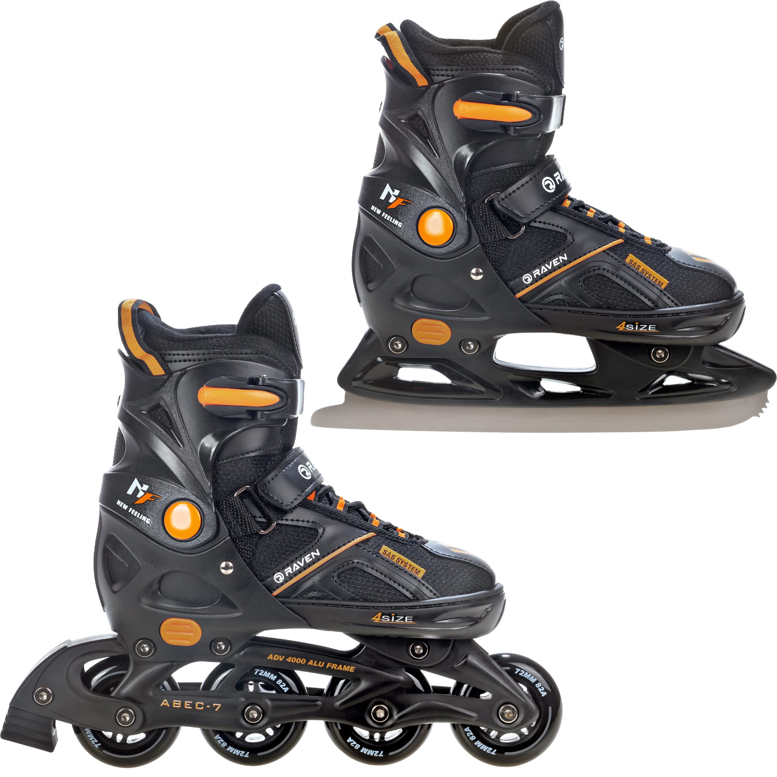 Raven – Patines para niñas, niños, Adultos y niños – Patines con Ruedas – Opción 2 en 1 con Patines de Hielo – Ajustables – Pulse — view 31