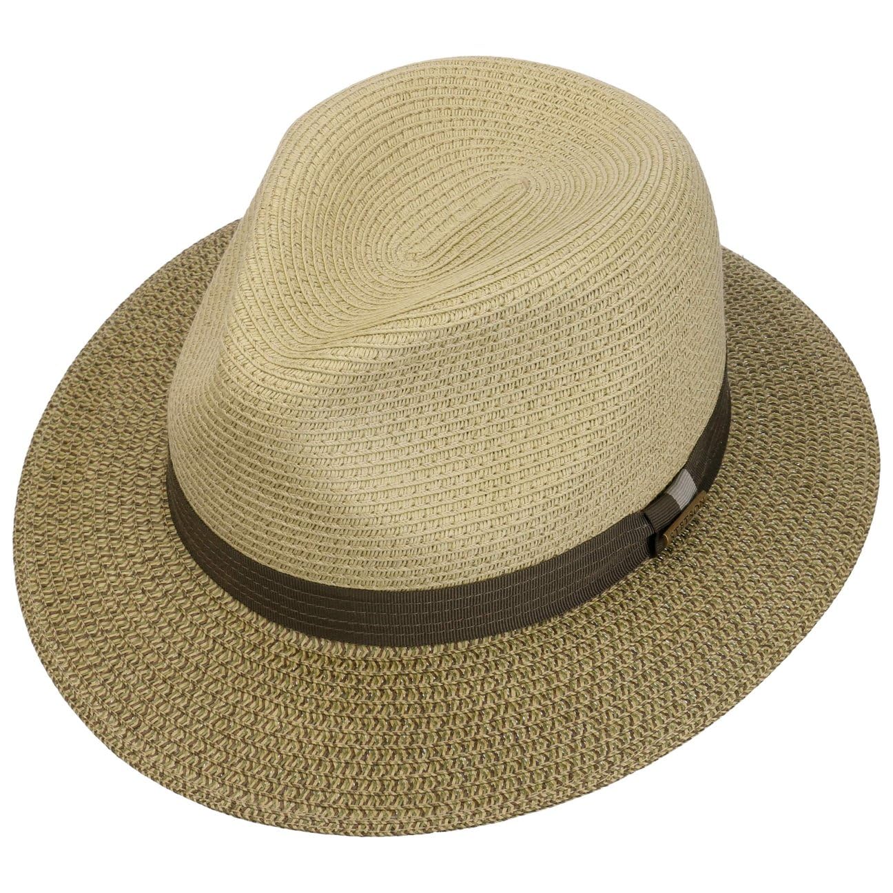 Stetson CHAPEAUSHOP Twotone Traveller Chapeau Paille Toyo Protection UV UPF 40 Unisexe Printemps Ete