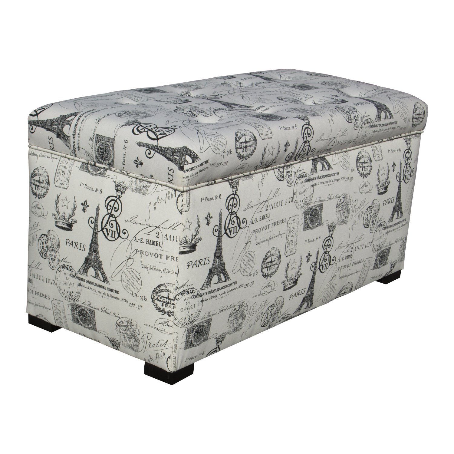 Metro Shop Sole Designs Angela Paris Match Onyx Storage Trunk-Angela Paris Match Onyx Storage Trunk