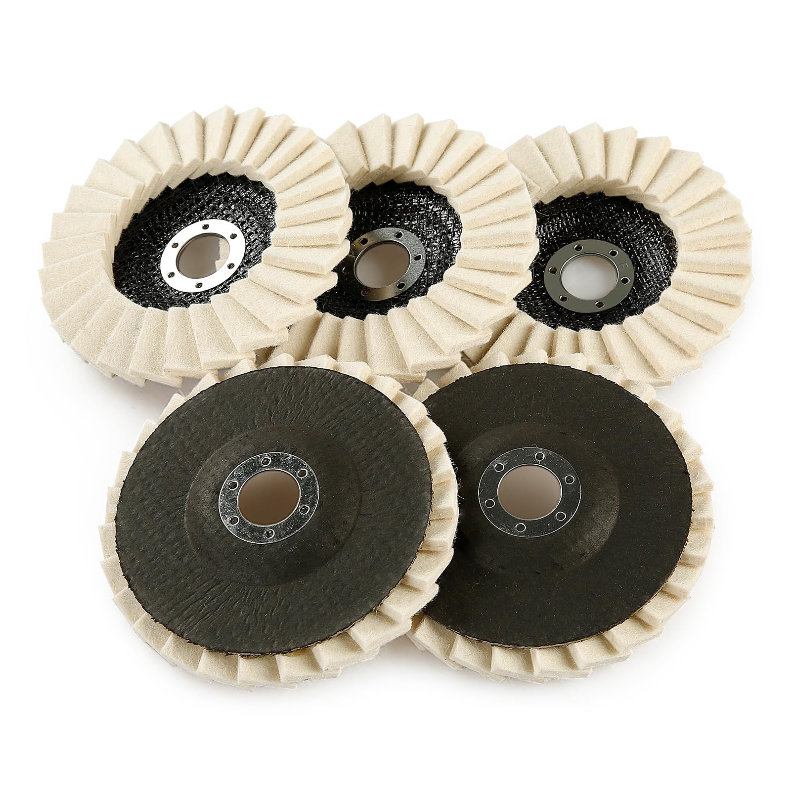 3 piezas de 125 mm de lana de pulido de lana de 125 mm, accesorios de molienda para metal, vidrio, cerámica, varios tipos de pulido de piedra