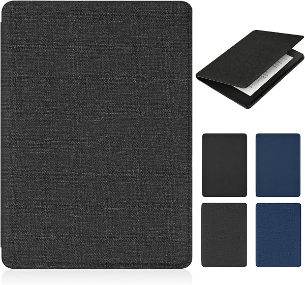 For New Kindle Paperwhite 第12世代 7インチ/Kindle Colorsoft ケース 高級PU レザー カバー オートウェイク/スリープ機能 磁気吸着 電子書籍保護カバー 自動スリープ解除機能付きスマートカバー付き保護套 全面保護 耐衝撃 キンドル ペーパーホワイト シグニチャーエディション(ブラック) - 1