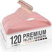 Vista 12 de HOUSE DAY - Ganchos de terciopelo azul cielo, paquete de 60 ganchos, antideslizantes, resistentes, para abrigos, ganchos de fieltro para ropa