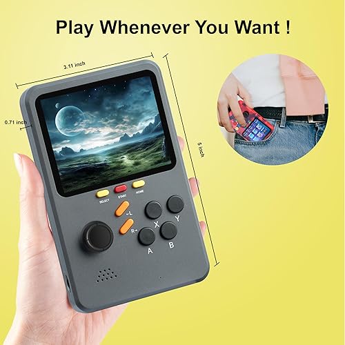 Miniatura 7 de WeLohas Q2 Pro - Consola de juegos de mano retro, 3D Gameboy Advance electrónica, más de 10000 juegos de video retro divertidos precargados, tarjeta