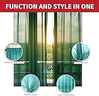 Vista 93 de Sapphire Home - Paneles de cortina (2 unidades), cortinas translúcidas de 54” x 84” (108” de ancho en total), paneles de gasa para dormitorio, sala