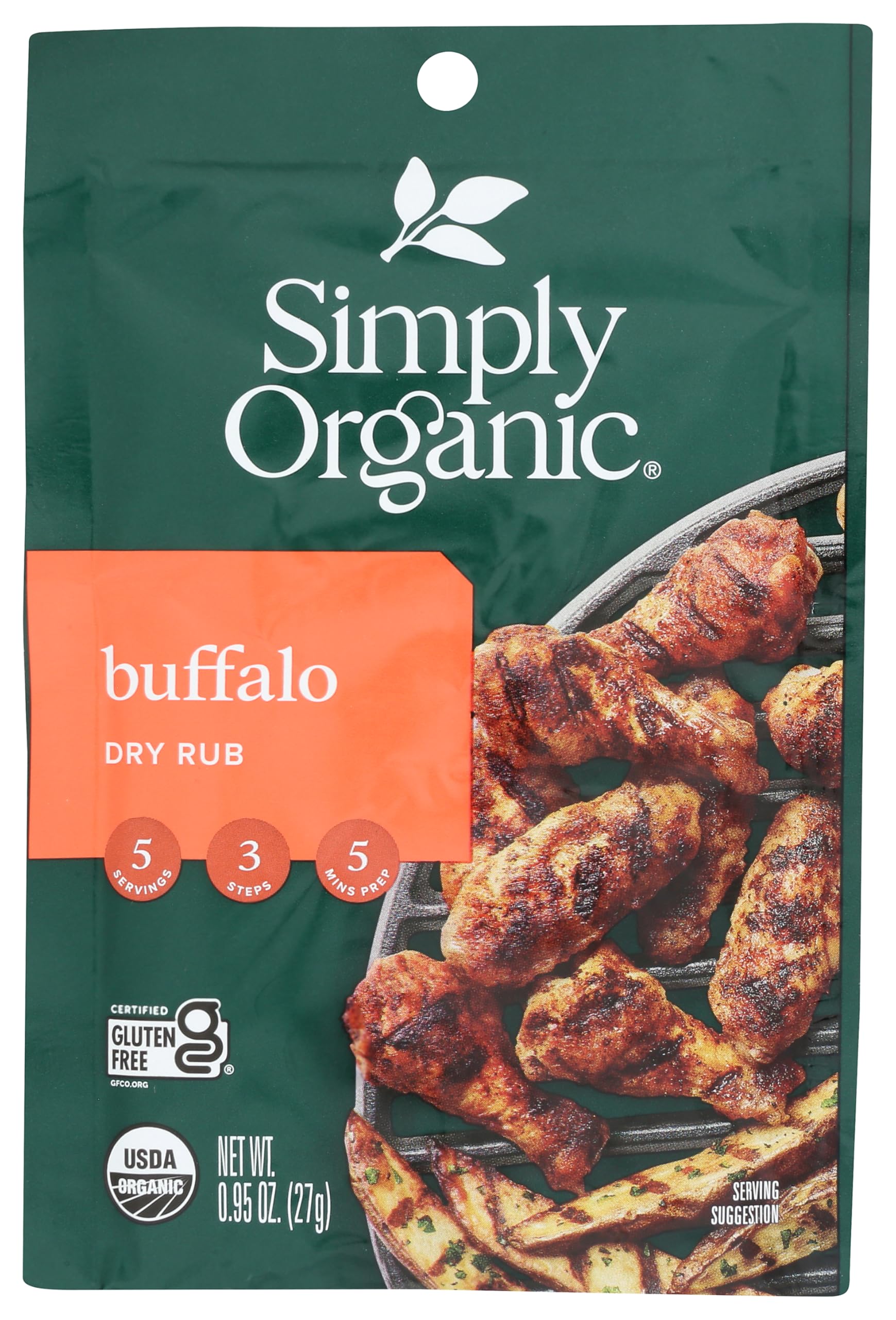 SIMPLY ORGANIC Organic Buffalo Dry Rub, 0.95 OZ
