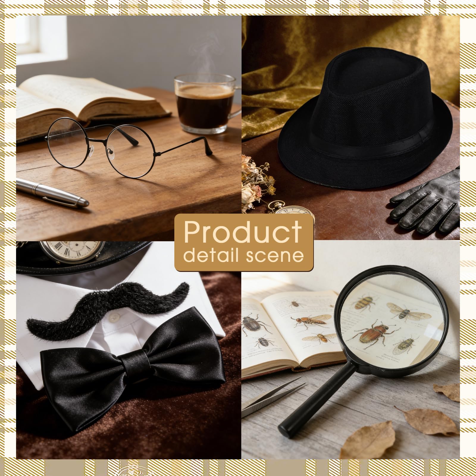 GYIOFAI 5 Pcs Adults Detective Costume Accessories Set - Image 3