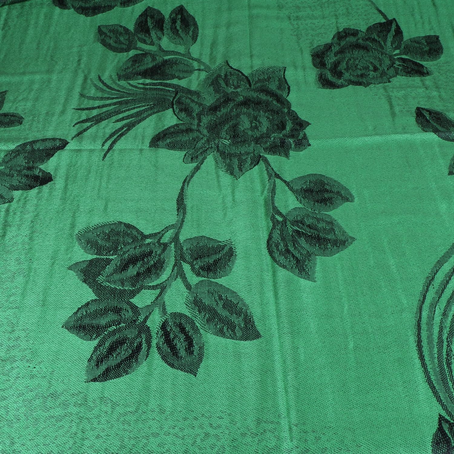 TZ Promise Women Soft Silky Pashmina Reversible Floral Rose Shawl Wrap Scarf w/Fringes - Image 3