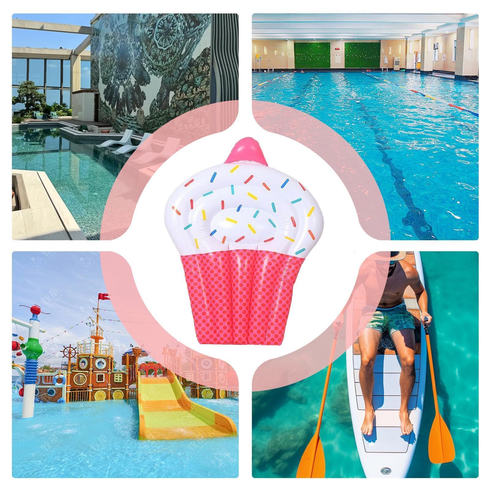 Gonfiabili Da Piscina Tappeto Gonfiabile A Forma Di Torta | Galleggianti Per Adulti Per Spiaggia, Lago, Prendere Il Sole, Giardino, Cortile, Feste, Fiume E All'Aperto
