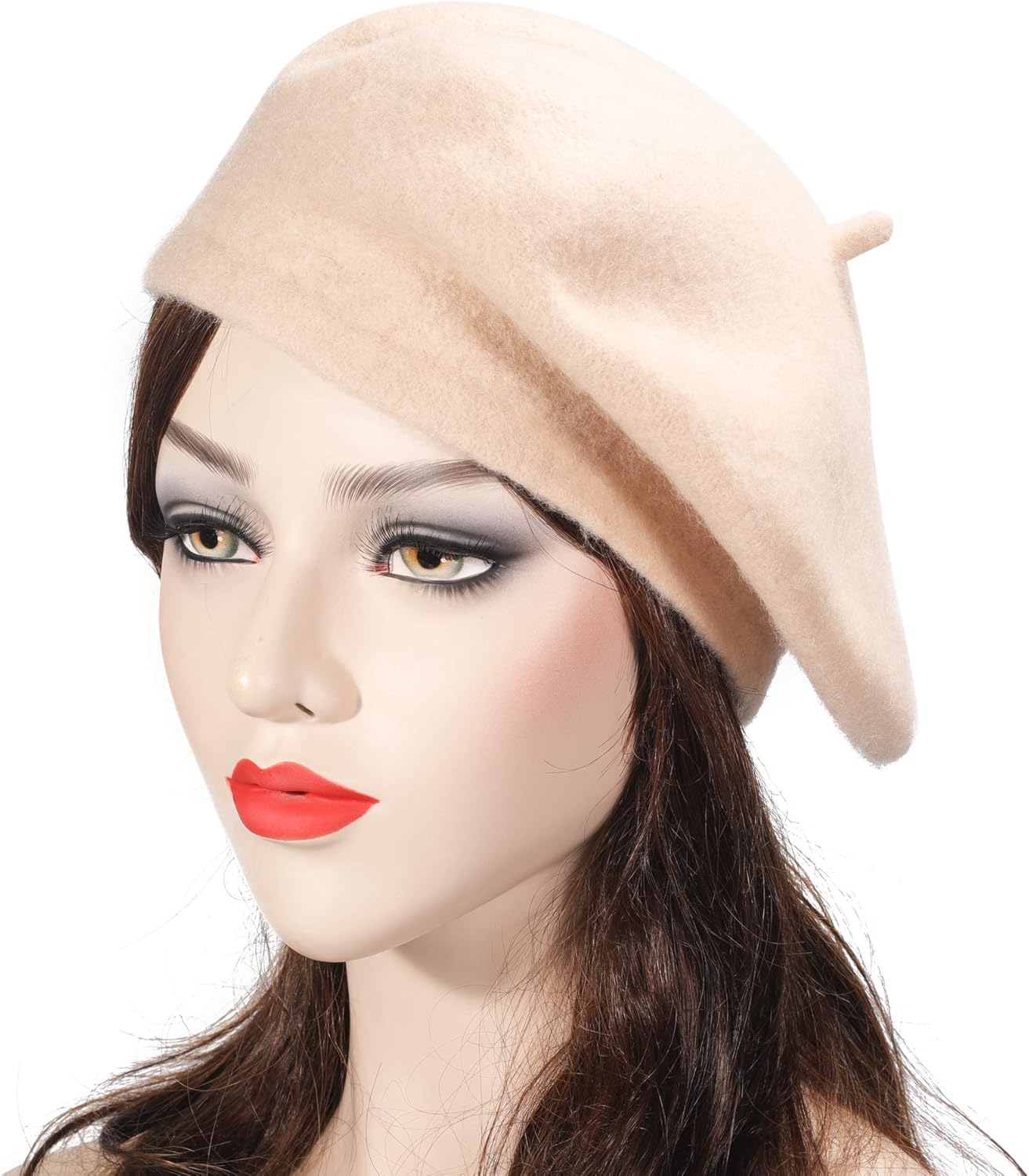 ZLYC Wool French Beret Hat Solid Color Beret Cap for Women Girls - Image 2