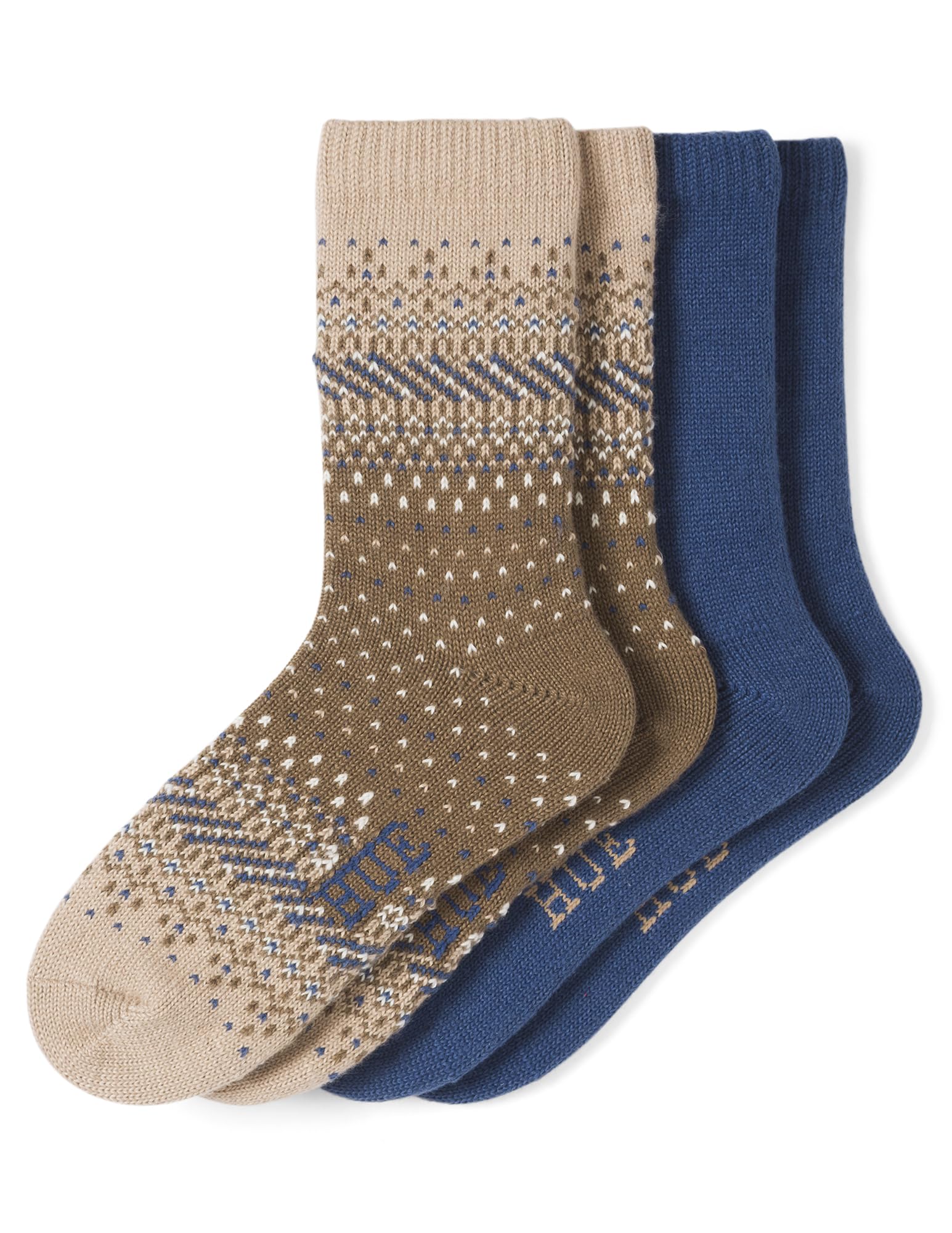 HUE womens Crew Length Boot Socks, 2 Pair Pack