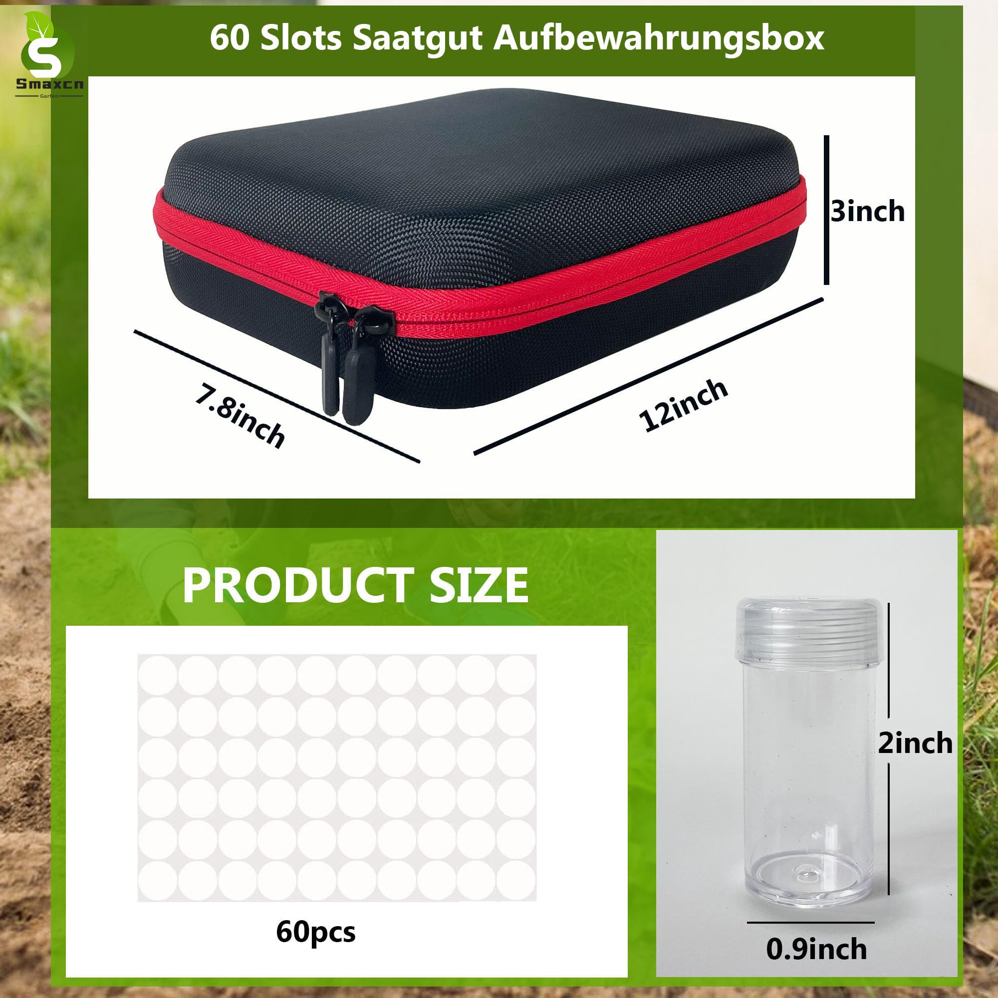 Lot de 30 compartiments de rangement pour semences, robuste, avec sac à fermeture éclair et étiquettes autocollantes, pour fleurs, légumes, graines de légumes, graines d'herbes, graines de