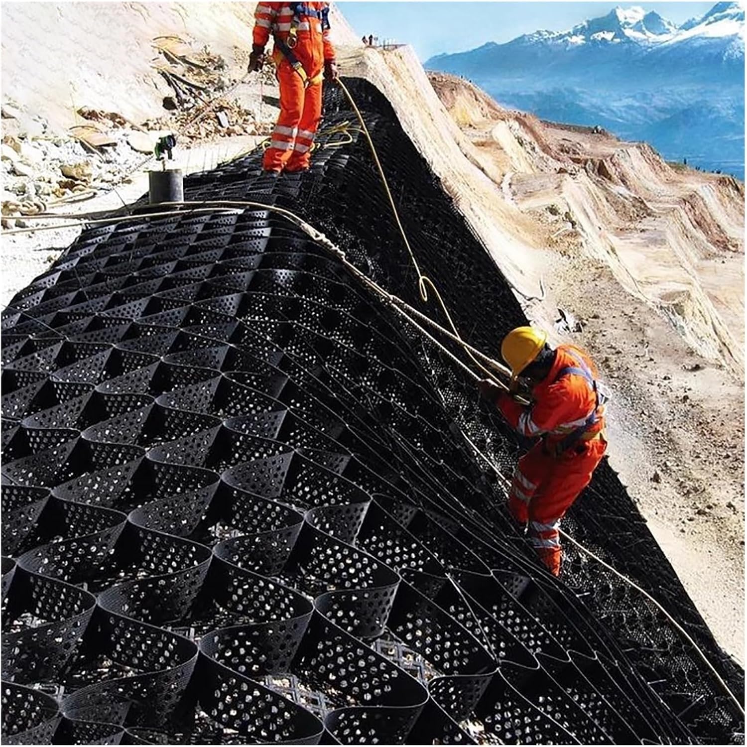 2" High Geocell Ground Grid - Durable Gravel Stabilizer for Patios, Driveways, and Pathways(5x8m)