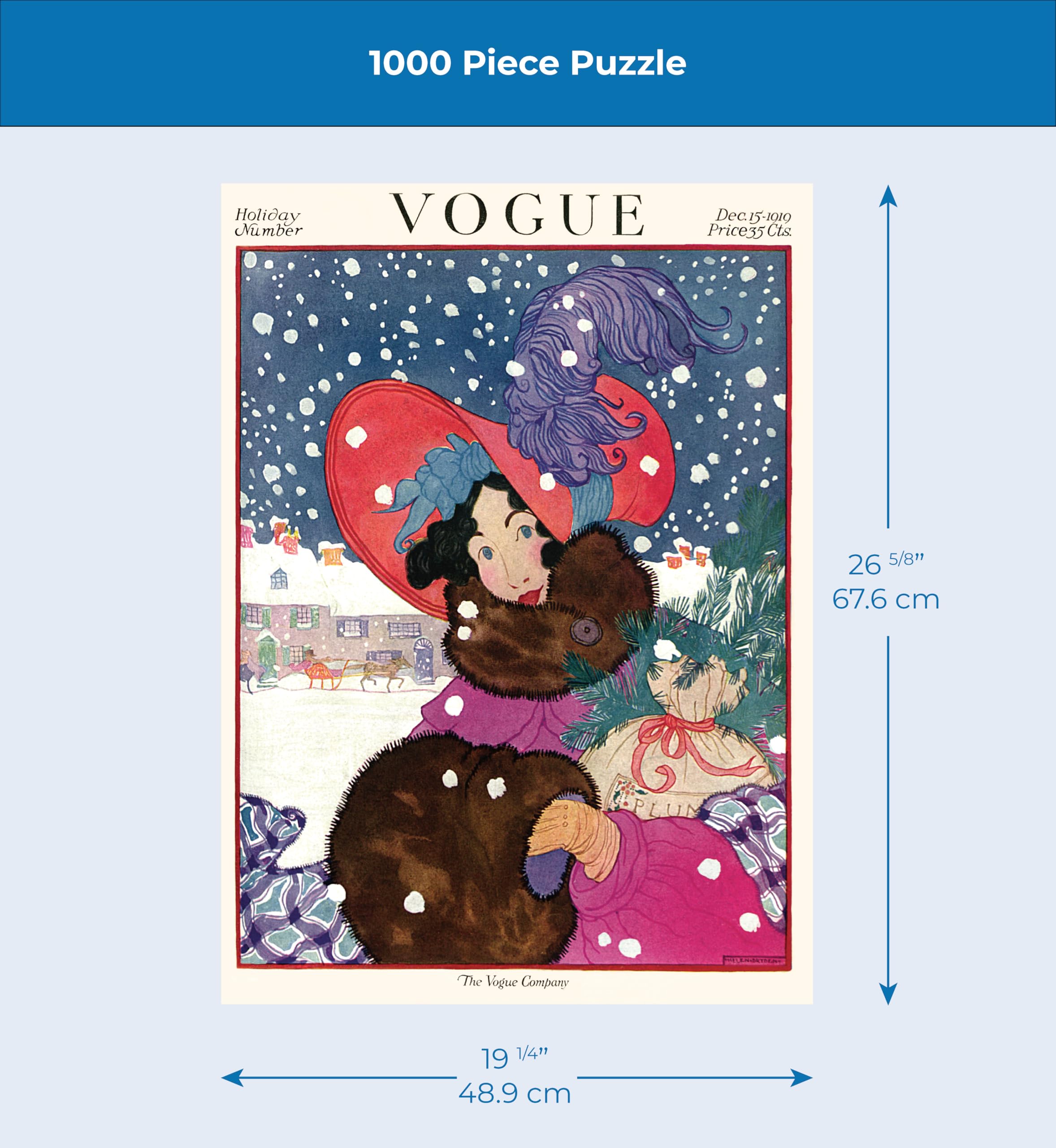 New York Puzzle Company - Vogue Magazine Winter Wonders – Puzzle de 1000 pièces pour les soirées de jeux en famille