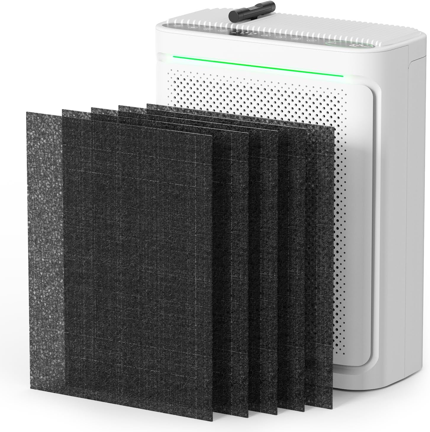 DH-JHD08 Air Purifer Plus 5Pack Washable Filter Replacement for Dust, Hair, Pet Dander, Lint, Fibers