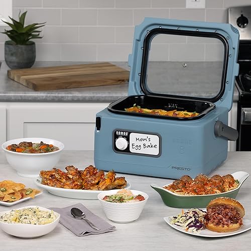 Miniatura 3 de Presto 06017 - Olla de cocción lenta Nomad Traveling de 8 cuartos de galón, color azul