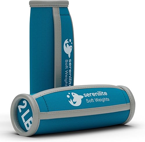 Serenilite Juego de pesas de mano para mujeres y hombres, mancuernas suaves para caminar y caminar, mancuernas de neopreno seguras con correas para