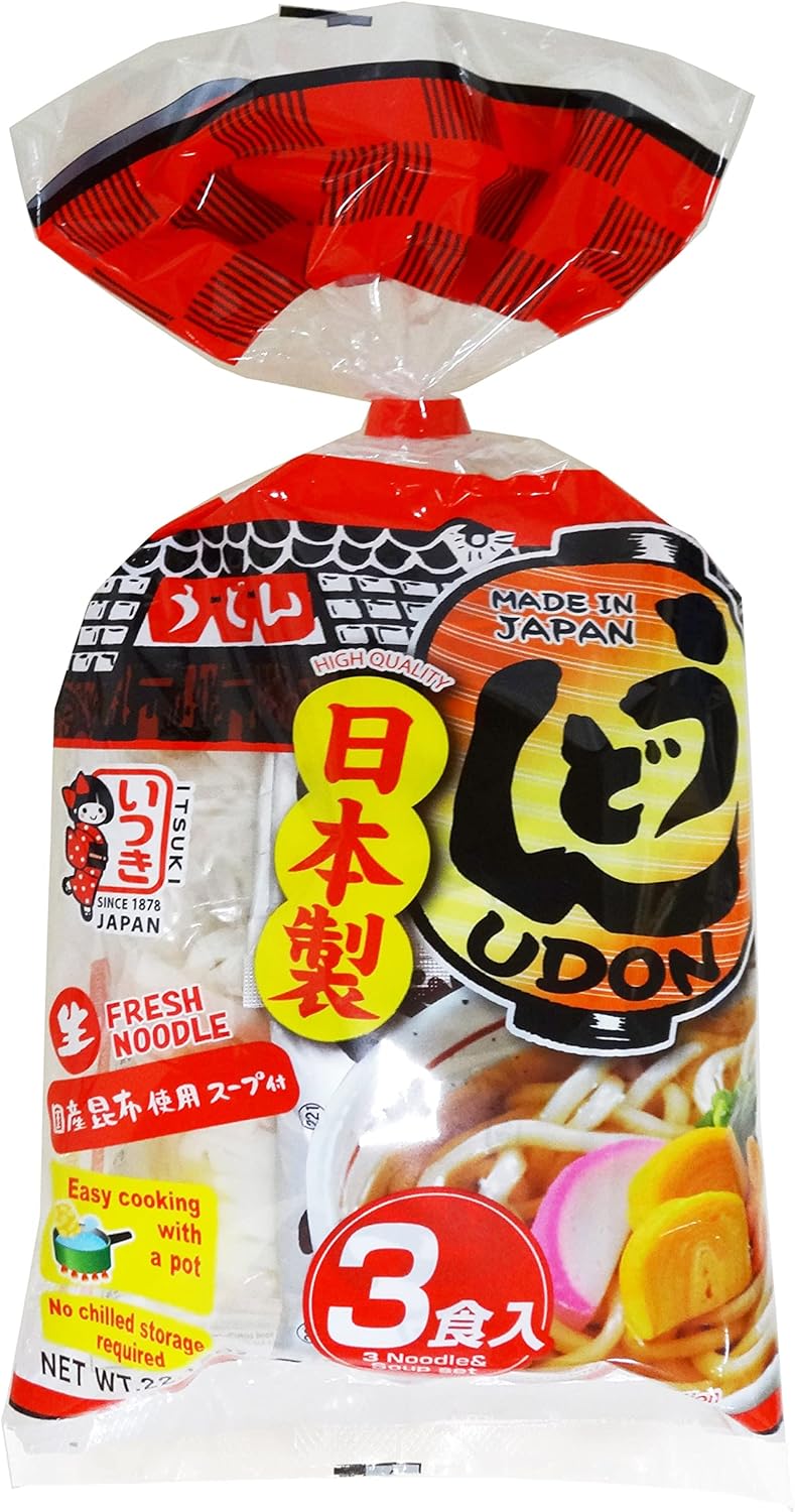Itsuki Fresh Udon Noodles With Soup Stock 3p, 630G Amazon.ca Grocery