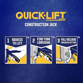 IRWIN Quick-Lift Construction Jacks, Hand Lifting Jack Tool, Multifunctional, Lift up to 10 and Capacity 330 lbs, Pack of 2 (IRHT83100-2)