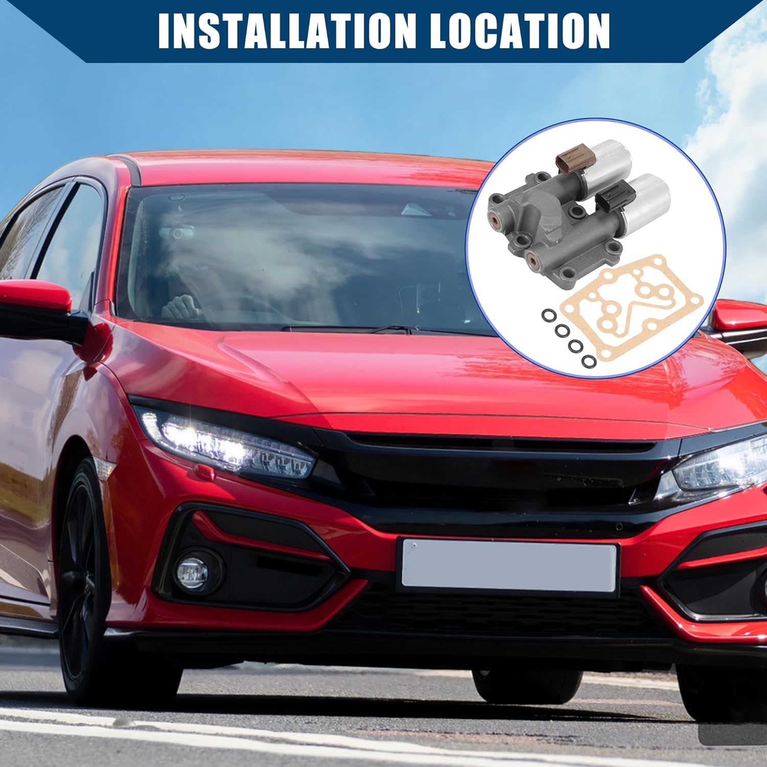 No.28260-RPC-004 Transmission at Clutch Dual Linear Shift Solenoid Valve for Honda Civic 2006-2011 for Honda Fit 2007-2008 / Inner/Durable / 1 Pcs