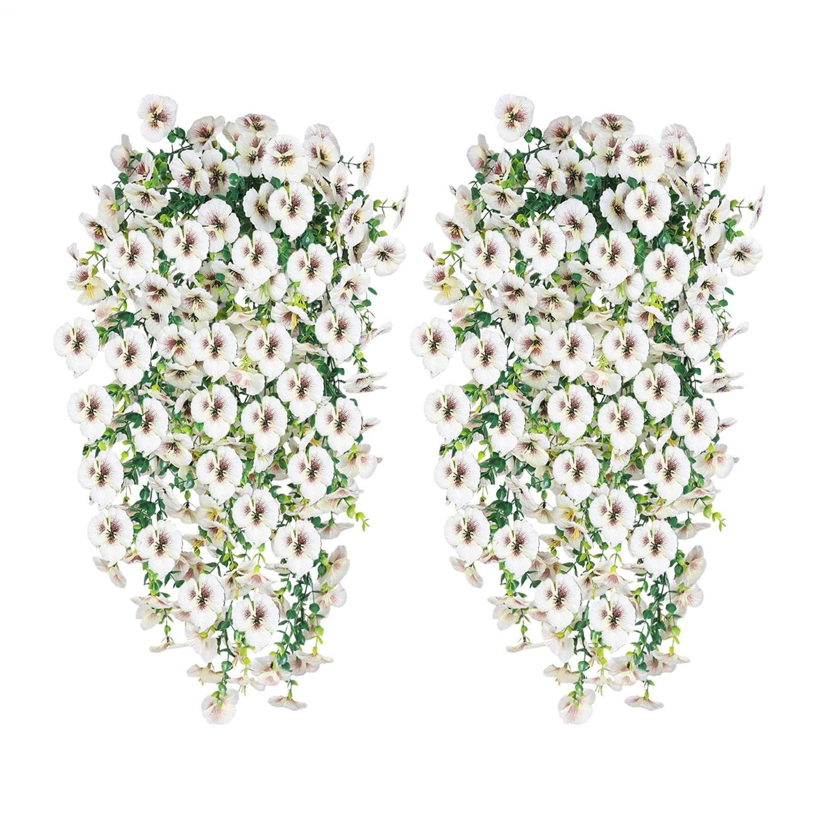 Fleurs artificielles d'extérieur en lot de 2 pour décorer le balcon