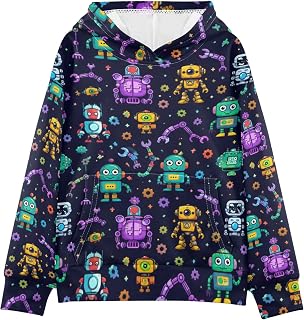 Colorful Robot Gears Tools Boys Girls Hoodies Kids Sweatshirt