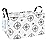 LANGYASHAN Rectangular Storage Bin Collapse Canvas Fabric Cartoon Storage Basket with Handles for Organizing Home Kitchen Boys and Girls Toys Office Closet Shelf Baskets (Rec Black Compass)