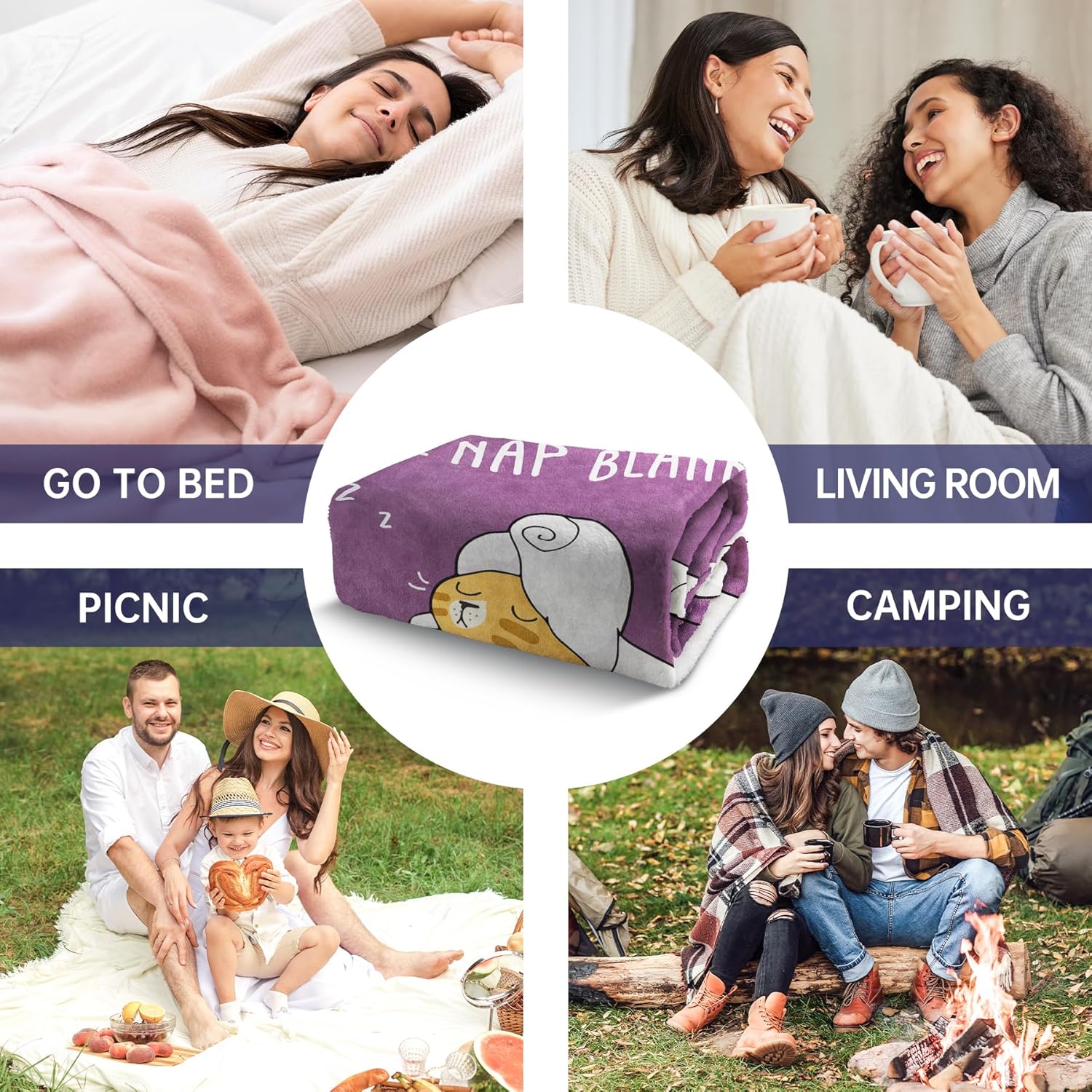 SteadStyle Valentines Wife Gifts from Husband - Gifts for Her Blanket, Wife Birthday Gift Ideas, Wedding Anniversary Romantic Gift for Wifey, Christmas Mothers Day Present for Her 60"X 50" (Purple) - Image 7