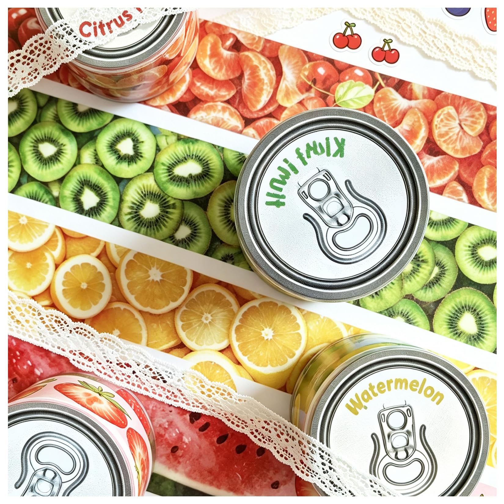Washi Tape for Scrapbooking Supplies,Ta Merry Fruit Sticker for Journaling