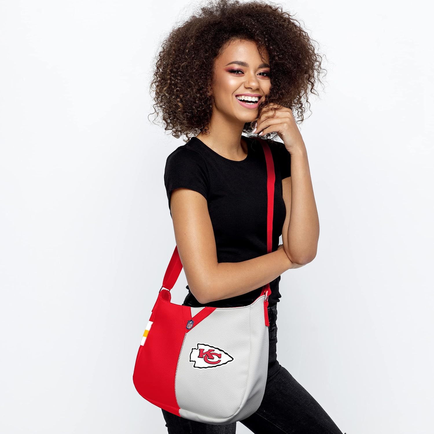 Littlearth NFL Pebble Split Hobo - Crossbody Purse with Home and Away Jersey Design