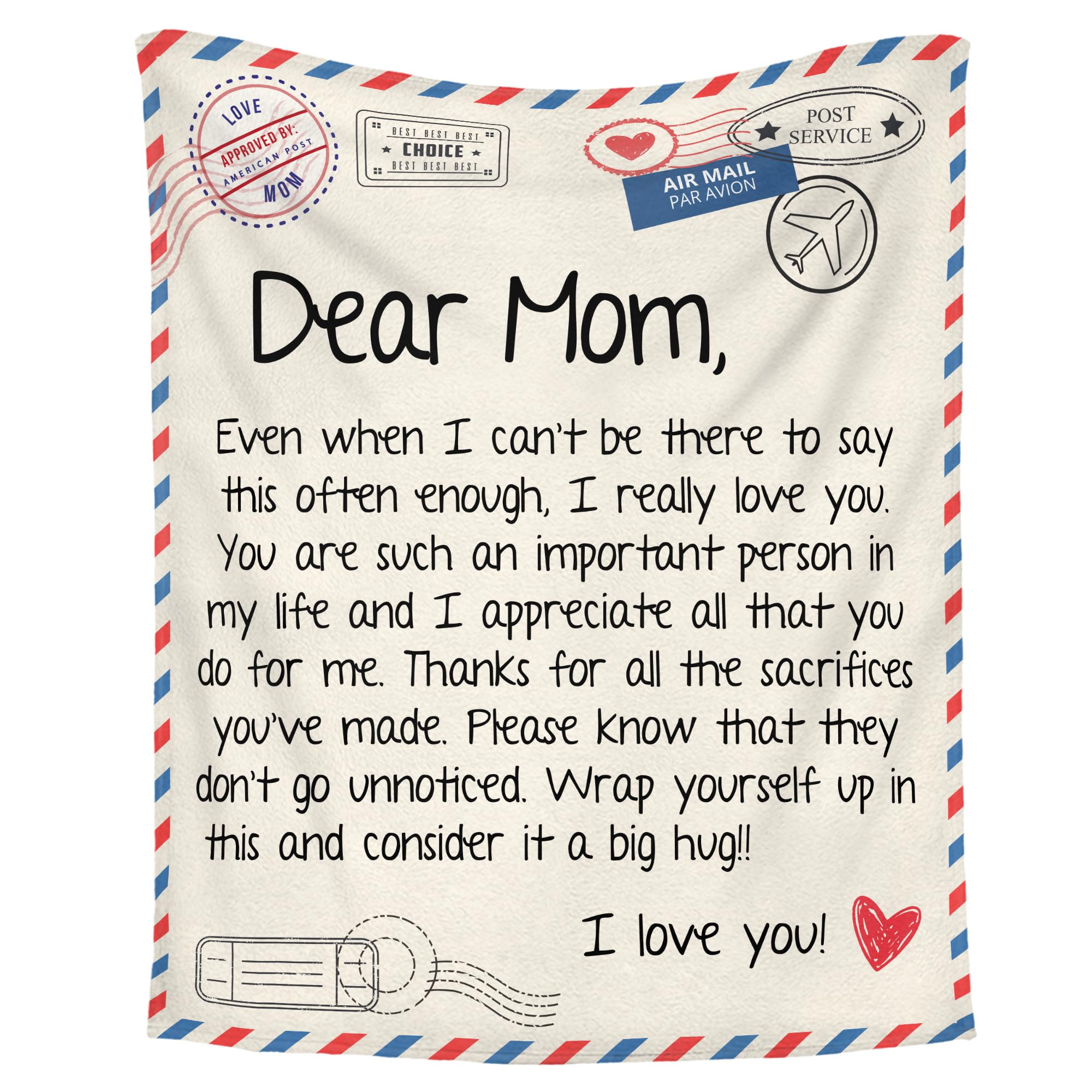 GEEMBI Gifts for Mom - Super Soft Fleece Throw Blanket for Couch Bed 60x80 in - Mother's Day Birthday Gifts for Women, Present for Mom Mama