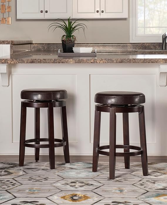 Linon Maya Brown Counter Stool