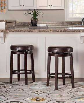 Linon Maya Brown Counter Stool