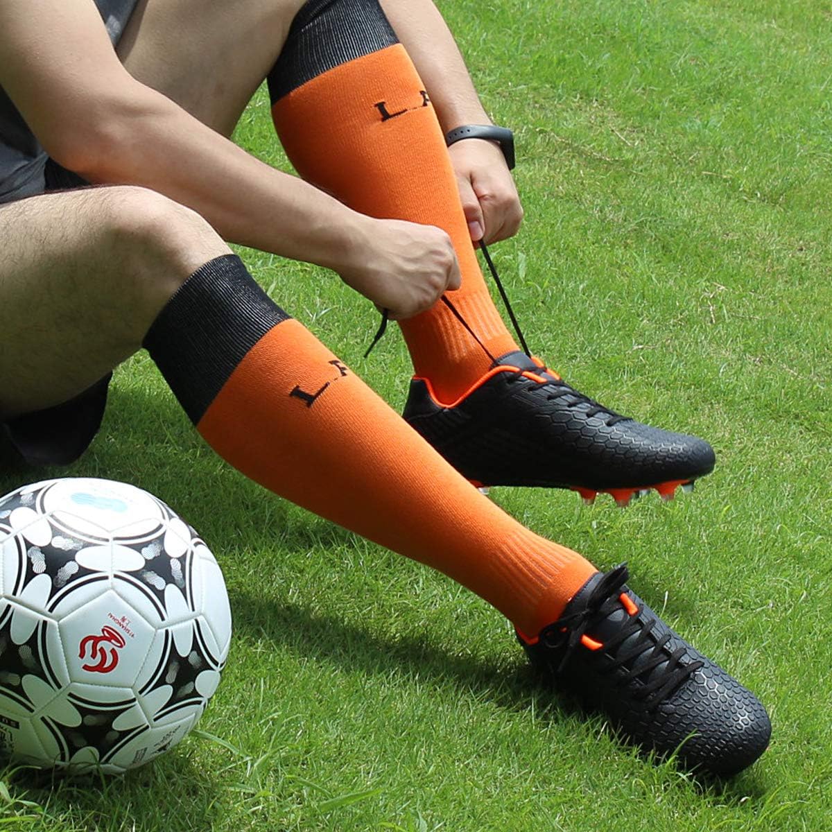 Hawkwell Men's Big Kids Youth Outdoor Firm Ground Soccer Cleats