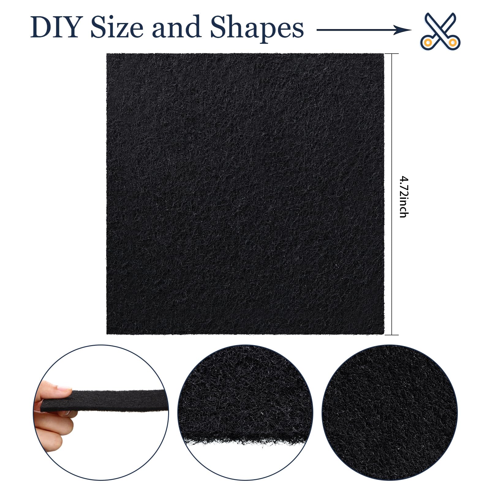 16 Pieces Compost Bin Filters Kitchen Compost Charcoal Filters Refills Replacement Filters for Kitchen Compost Bucket Pail Countertop Bins Filter, Square