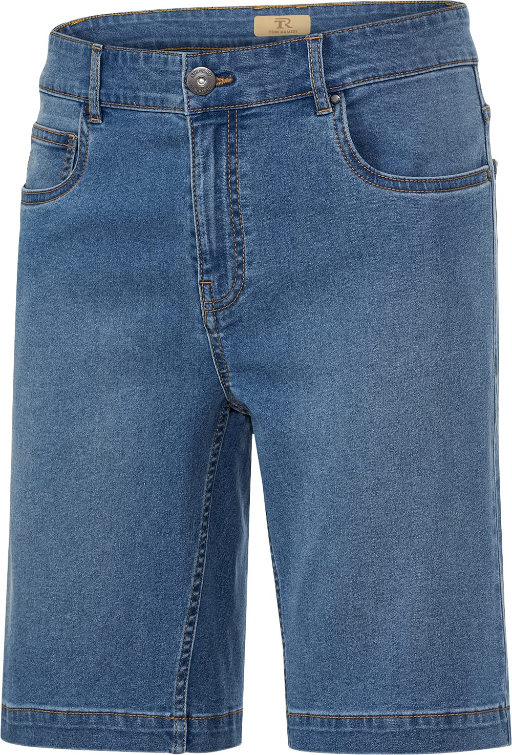 Tom Ramsey Herren Sommer-Jeansbermudas, Herrenhose mit flexiblem Bund aus leichtem Jeansstoff, als Lange Jeans oder Kurze Bermudas erhältlich, Gr. 48-60