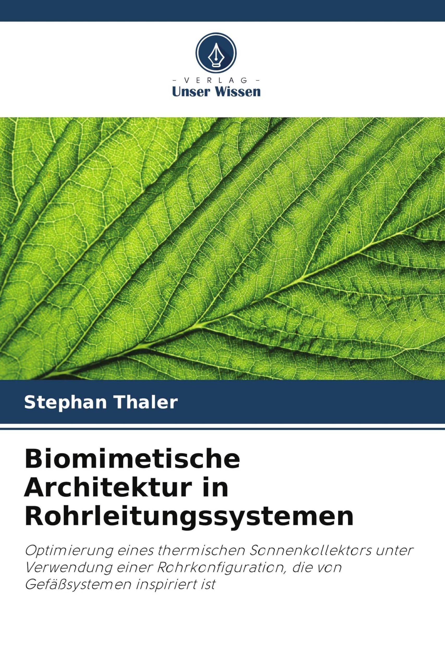 Biomimetische Architektur in Rohrleitungssystemen: Optimierung eines thermischen Sonnenkollektors unter Verwendung einer Rohrkonfiguration, die von Gefäßsystemen inspiriert ist