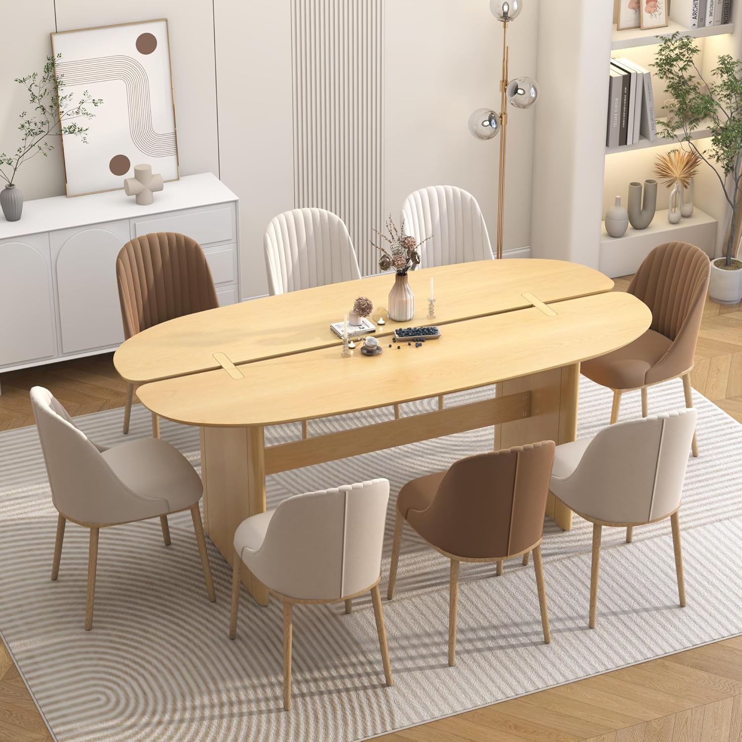 Amazon.com - 72 inch Solid Wood Kitchen Dining Table for 6-8 People ...