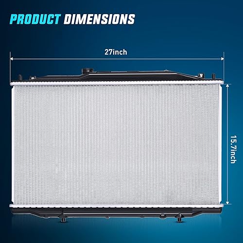 Miniatura 4 de Nilight Radiador RAD912 para Honda Accord 2003 2004 2005 2006 2007 2.4L FWD, reemplaza CU2797, reemplazo de aluminio de rendimiento OEM.