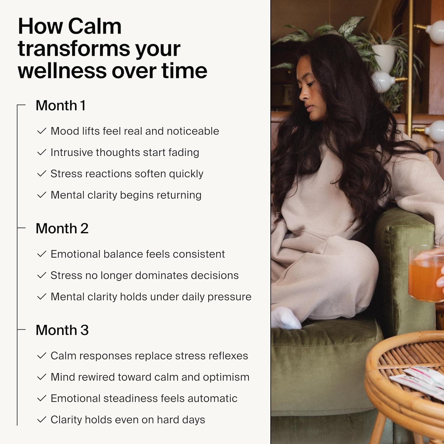 Calm Drink Mix - Relaxation Aid with Magnesium, Ashwagandha, L-Theanine, & Vitamin D - Supports Cortisol Regulation and Mood for Men & Women - Watermelon Lemonade Flavor 14 Sticks
